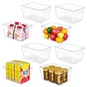 YIHONG 8 Pack Clear Storage Bins, Pantry Organizer Bins with Handle, Large