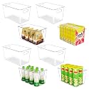 YIHONG 8 Pack Clear Storage Bins, Pantry Organizer Bins with Handle, XL