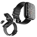 Yihou Smart Watch with Earbuds 2 in 1 Watch for Men Women with Earbuds Fitness Tracker with Sleep Tracker Heart Rate Monitor for Android iOS Black
