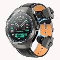 Yihou Smart Watch with Earbuds 2 in 1 Watch with Earbuds for Men Fitness Tracker with Sleep Tracker Heart Rate Monitor for Android iOS Black Leather