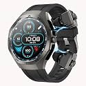 Yihou Smart Watch with Earbuds 2 in 1 Watch with Earbuds for Men Fitness Tracker with Sleep Tracker Heart Rate Monitor for Android iOS Black Silicone