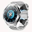 Yihou Smart Watch with Earbuds 2 in 1 Watch with Earbuds for Men Fitness Tracker with Sleep Tracker Heart Rate Monitor for Android iOS Silivery Steel Three Beads