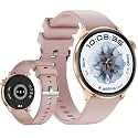 Yihou Smart Watches Fitness Tracker for Women Fitness Watch with Heart Rate Monitor Sleep Monitoring Bluetooth Call for Android iOS Rosegold Silicone