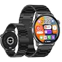 Yihou Smart Watches Fitness Tracker for Women Fitness Watch with Heart Rate Monitor Sleep Monitoring Bluetooth Call for Android iOS Black Steel