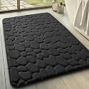 YIHOUSE Memory Foam Bath Mat Cobblestone Bathroom
