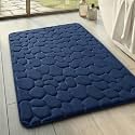 YIHOUSE Memory Foam Bath Mat Cobblestone Bathroom