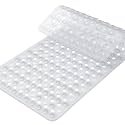 Yimobra Bath Tub Mat Non Slip, 34.5"X15.5" Long Shower Mat, Machine Washable Bathmat with Drain Holes and Suction Cups, Soft on Feet, Bathroom Essentials, Clear