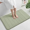 Yimobra Large Bath Mat 36"x24", Super Soft Quick Dry Memory Foam Bathroom Rug, Water Absorbent, Non Slip Backing Machine Washable for Tub Shower, Thick Comfort Support, Sage Green
