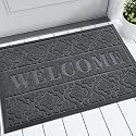 Yimobra Large Welcome Door Mat, 36 x 24 in, Dark Grey