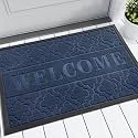 Yimobra Large Welcome Door Mat, 36 x 24 in, Blue