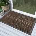 Yimobra Large Welcome Door Mat, 36 x 24 in, Brown