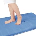 Yimobra Long Bath Mat 44"x24", Super Soft Quick Dry Memory Foam Bathroom Rug, Water Absorbent, Non Slip Backing Machine Washable for Tub Shower, Thick Comfort Support, Blue