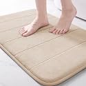 Yimobra Memory Foam Bath Mat, Soft Absorbent Bathroom Rug, 24x17, Beige