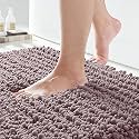 Yimobra Original Luxury Chenille Bath Mat, 70 x 24 Inches, Soft Shaggy and Comfortable, Large Size, Super Absorbent and Thick, Non-Slip, Machine Washable, Perfect for Bathroom, Mauve