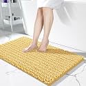 Yimobra Long Bathroom Rug Mat, 44 X 24, Non-Slip Soft Absorbent Water, Machine Washable Quick Dry, Thick Modern Bedroom Bath Mat, Home Decor Accessories, Yellow