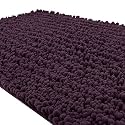 Yimobra Original Luxury Chenille Bath Mat, 36.2 x 24 Inches, Soft Shaggy and Comfortable, Large Size, Super Absorbent and Thick, Non-Slip, Machine Washable, Perfect for Bathroom, Potent Purple