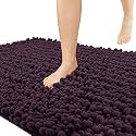 Yimobra Original Luxury Chenille Bathroom Runner Rugs, 70 x 24 Inches, Soft, Long Large Bath Mats, Super Absorbent, Non-Slip, Machine Washable,Carpets for Home, Nursery, Bed Living Room, Potent Purple