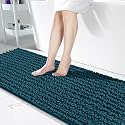 Yimobra Bathroom Runner Rug, 70 x 24, Long Bathroom Rugs Large Bath Mat, Soft Super Absorbent and Thick, Non-Slip, Machine Washable, Carpets for Home, Nursery, Bed and Living Room, Rustic Turquoise