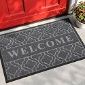 Yimobra Welcome Door Mat, 29.5 x 17 in, Dark Grey