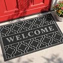 Yimobra Welcome Door Mat, 29.5 x 17 in, Black