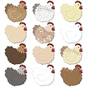 Yinder 24 Pads Chicken Sticky Notes Kawaii Self Adhesive Memo Pads Bulk