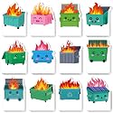 Yinder 24 Pads Fun Sticky Notes Kawaii Dumpster Fire Memo Pad Bulk