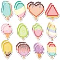 Yinder 24 Pads Ice Cream Sticky Notes Cute Kawaii Cartoon Self Adhesive