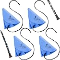 Yinder 4 Clarinet Swab Cloth Clarinet Cleaner Cleaning,Blue