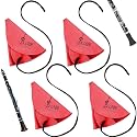 Yinder 4 Clarinet Swab Cloth Clarinet Cleaner Cleaning,Red