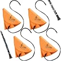 Yinder 4 Clarinet Swab Cloth Clarinet Cleaner Cleaning,Orange