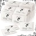 Yinder 60 Bulk Happy Tears Tissue Packs for Wedding 3 Ply Pocket Size Tissues Packs for Guests Facial Individual Wedding Favors Party Supplies Travel Graduation Celebration(Black Flower)