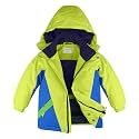 YINGJIELIDE Boy's Waterproof Ski Jacket,Kids Outdoor Snowboarding windproof Jacket,Fleece Lined Hooded,Warm Winter Snow Coat