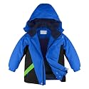 YINGJIELIDE Boy's Waterproof Ski Jacket,Kids Outdoor Snowboarding windproof Jacket,Fleece Lined Hooded,Warm Winter Snow Coat
