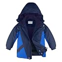 YINGJIELIDE Boy's Waterproof Ski Jacket,Kids Outdoor Snowboarding windproof Jacket,Fleece Lined Hooded,Warm Winter Snow Coat