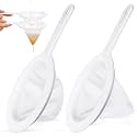 Yinkin 2 Pcs Baby Brine Shrimp Net Sieve 80 Mesh 200 Mesh Kit