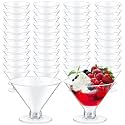 Yinkin 24 Pcs 5 oz Plastic Martini Glasses, Disposable Martini Cups, Clear