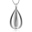 Yinplsmemory Carved Teardrop Keepsake Ashes Necklace Urn Pendant Cremation Memorial Jewelry-Always in my heart