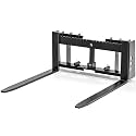 YINTATECH 48" Skid Steer Pallet Fork Frame 4000 lbs Quick Tach Loader Mount