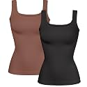 YIOIOIO Womens Shapewear Tank Top Square Neck Tummy Control Compression