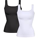YIOIOIO Womens Shapewear Tank Top Square Neck Tummy Control Compression