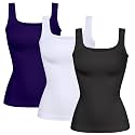 YIOIOIO Womens Shapewear Tank Top Square Neck Tummy Control Compression