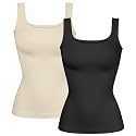 YIOIOIO Womens Shapewear Tank Top Square Neck Tummy Control Compression