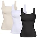 YIOIOIO Womens Shapewear Tank Top Square Neck Tummy Control Compression
