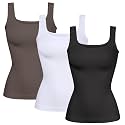 YIOIOIO Womens Shapewear Tank Top Square Neck Tummy Control Compression