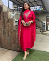 Yipsy Fashion Embroidered Kurta Palazzo Dupatta