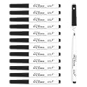 YISAN Magnetic Dry Erase Markers Ultra Fine Tip,0.7mm, Extra Fine Point, Whiteboard Markers with Erasers, Low Odor, for School Office Home,Black,70542