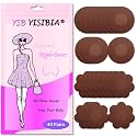 YISIBIA 40 Pairs Nipple Covers For Women Disposable Invisible & Natural Satin Nipple Stickers Petals Breast Pasties