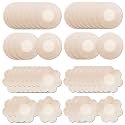 YISIBIA 40 Pairs Nipple Covers For Women Disposable Invisible &amp; Natural Satin Nipple Stickers Petals Breast Pasties