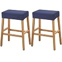 YISUN Stool Covers Rectangle - 2 Pack Stretch Waterproof Saddle Seat Cover Counter Bar Stools Bar Chairs Covers Kitchen Island Chairs Cushion Protector