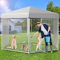 YITAHOME 13.1×11.2×7.6FT Extra Large Outdoor Dog Kennel for Yard